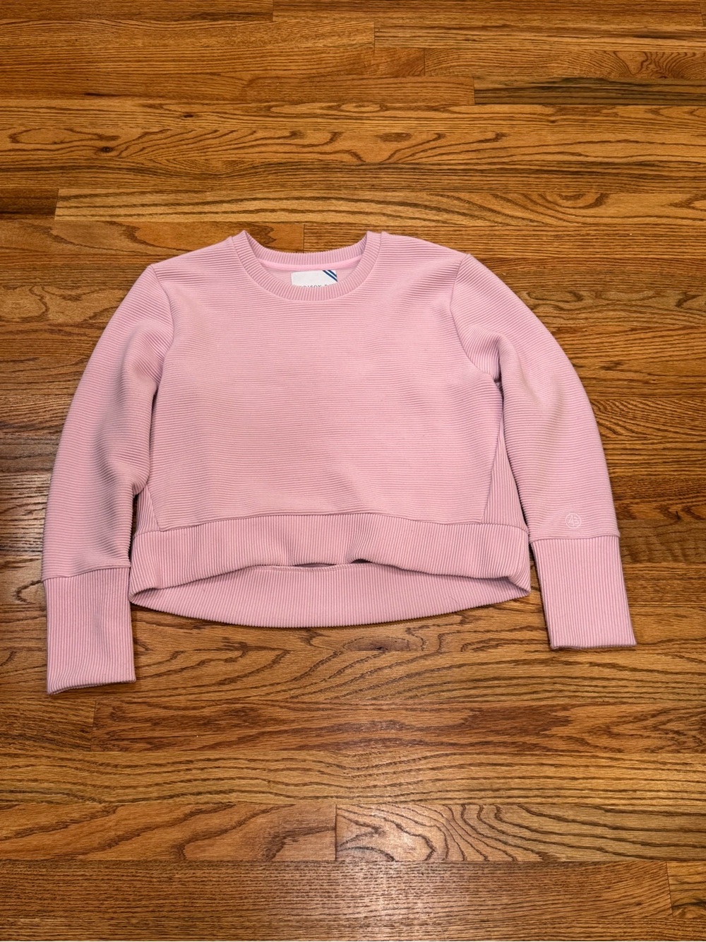 Addison Bay Women’s Crewneck Ribbed Sweatshirt - Pink
